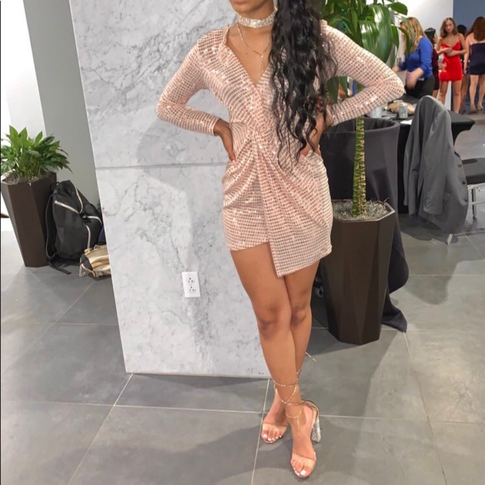 Rose Gold Sequin Dress